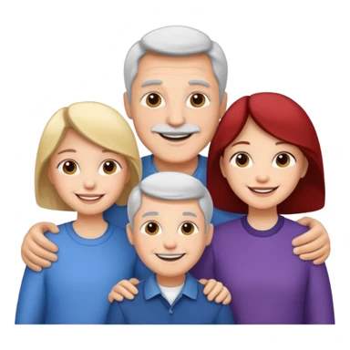 Papa with family sticker