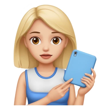 ugly girl with pad in her hand sticker