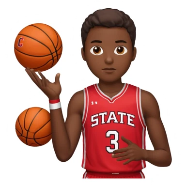 Nc state basketball player shooting a three sticker