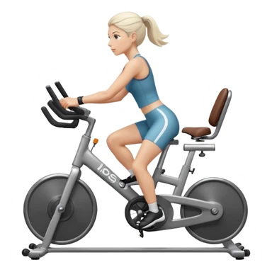 Bicycles Ergonomic bicycle of gym: seated white woman sticker