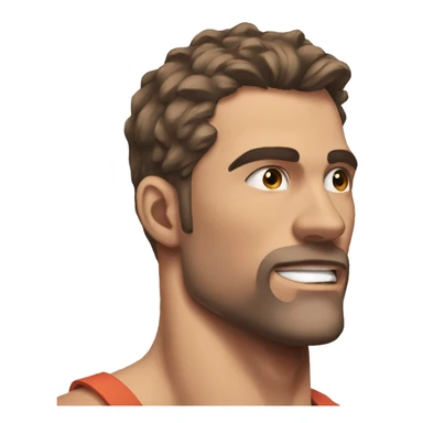 Muscular guy with insane jawline CARLY LONG HARE sticker