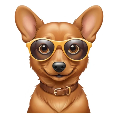 Weiner dog in fast sunglasses sticker