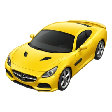 Fast yellow sport car sticker