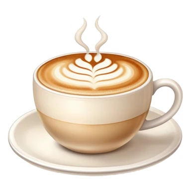 cappuccino with foam art sticker