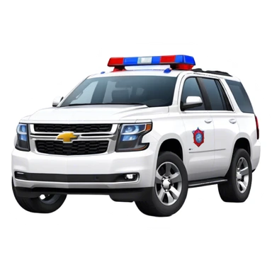 Emergency Response SUV - Chevrolet Tahoe (Model Year: 2021) (Iconic colour: White with red/blue sirens) sticker