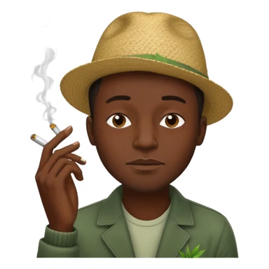 Black man smoking weed sticker