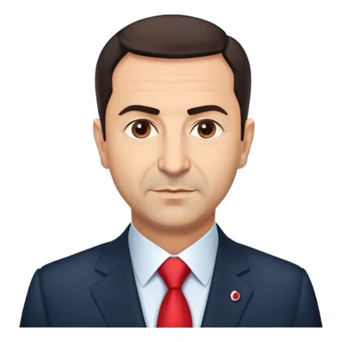 Turkish politician Ekrem İmamoğlu, Mayor of Istanbul, middle-aged man with short dark hair in a suit sticker