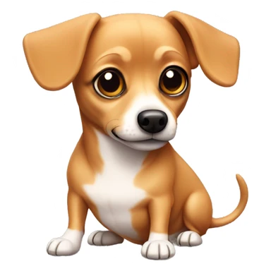 Chiweenie with cute eyes and cute whiskers. also kind of fat sticker