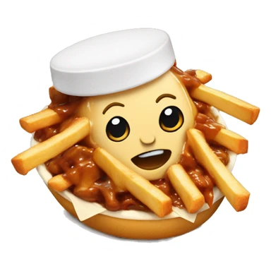 Poutine qui mange une poutine sticker