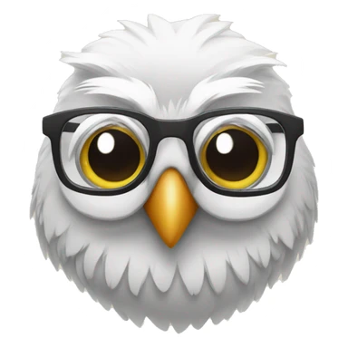 a cute owl wearing glasses sticker