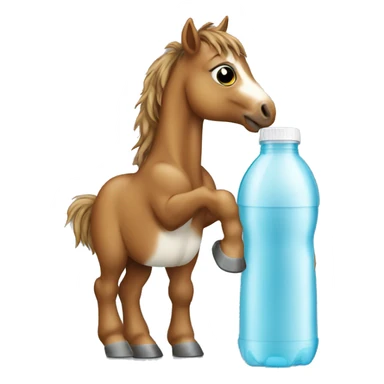 baby horse drinking bottle  sticker