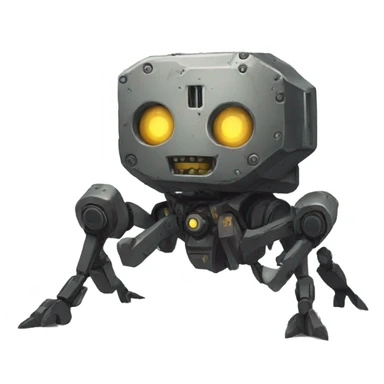 Vault bot as a ghoul crawling on the ground sticker