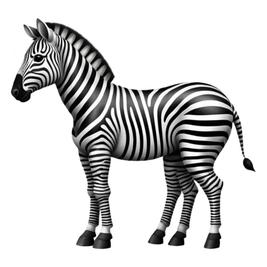 Vintage circus zebra sticker