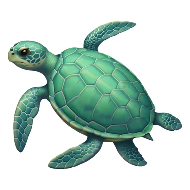 Light green Pastel sea turtle sticker