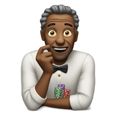 Crazy man gambling sticker