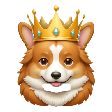 Corgi with crown sticker