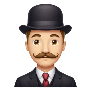 dapper gentleman with mustache sticker