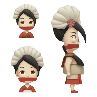 feudal Japan woman sticker