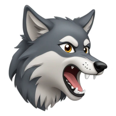 female wolf growling sticker