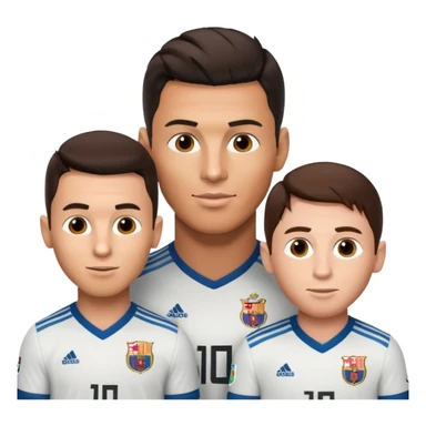 Cristiano ronaldo whit messi sticker