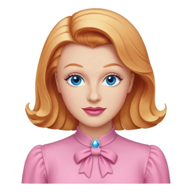 Ginger Rogers with blue eye, pink outfit sticker