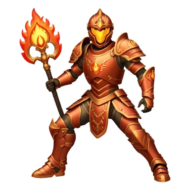 fire armored warrior sticker