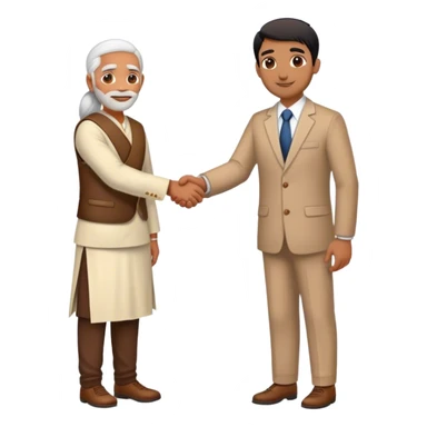 India vs New Zealand handshake  sticker
