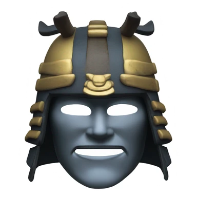 A very beautiful and empty samurai helmet with a horizontal gradient between the colors of which here are the codes: #48015D and #EA0045 sticker