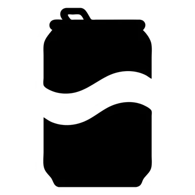 A soda in a metal can sticker