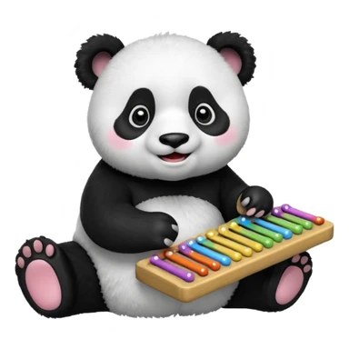 Panda playing a Glockenspiel  sticker
