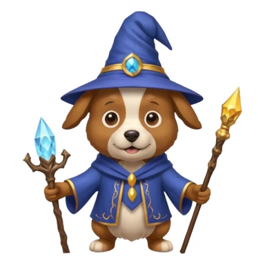 Dog wizard sticker