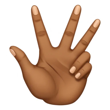 Una mano haciendo la w con los dos dedos de inmedio cruzados  sticker