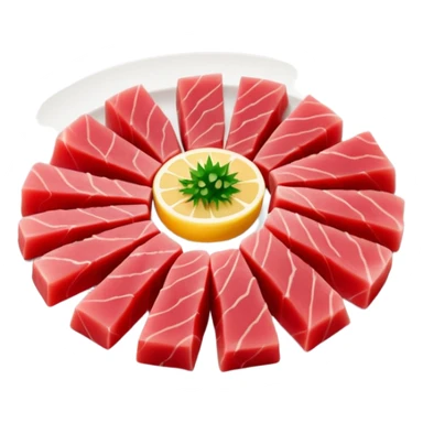 Make tuna sashimi iPhone emoji style sticker