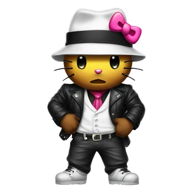 hello kitty gangster sticker