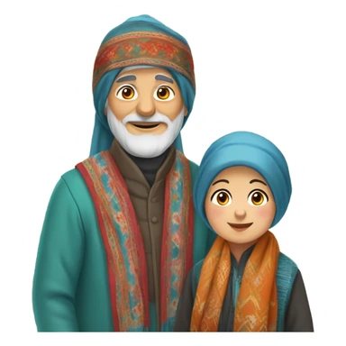 Uzbek grandparents sticker