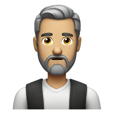 Man with beard judging you sticker