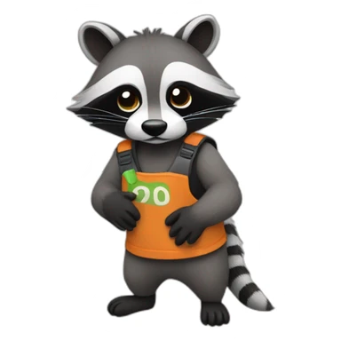 racoon trash panda sticker
