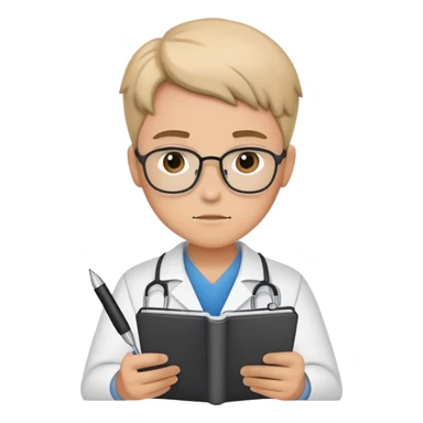 psychiatrist or therapist, mental health professional with notebook sticker