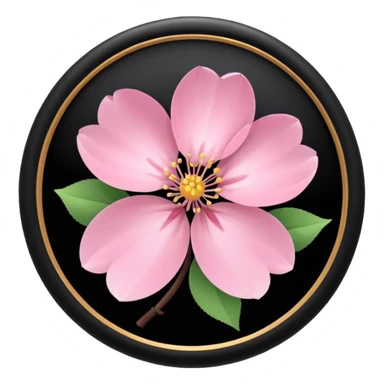 pink girly framed photo of a blossom sticker