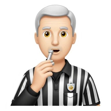 referee blowing whistle sticker