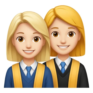 dos estudiantes universitarios muy felices sticker