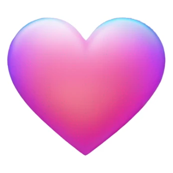 pink and light blue and purple gradient heart sticker