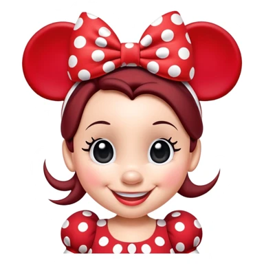 Minnie Mouse polka dot bow headband sticker