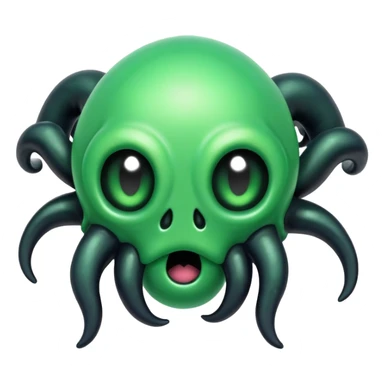 Eldritch black and green horror goopy engagement ring sticker