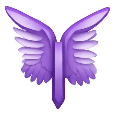 Purple letter s with wings sticker