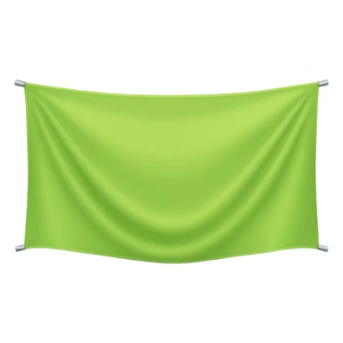 Flat light green horizontal banner sticker