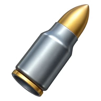 a single bullet sligly ratated to the right side sticker