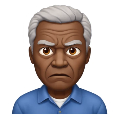 Older black angry  vulture looking to front sticker