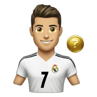 Cristiano Ronaldo in Realh Madrid Golden lock sticker