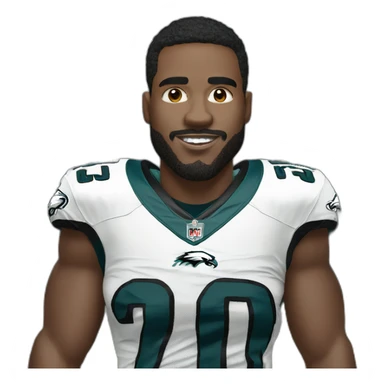 nfl eagles player sticker